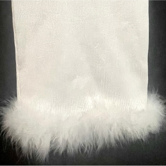 Fashion Nova, Size M, Off White/Cream Colored, Ribbed, Knee Length Dress - Picture 3 of 3